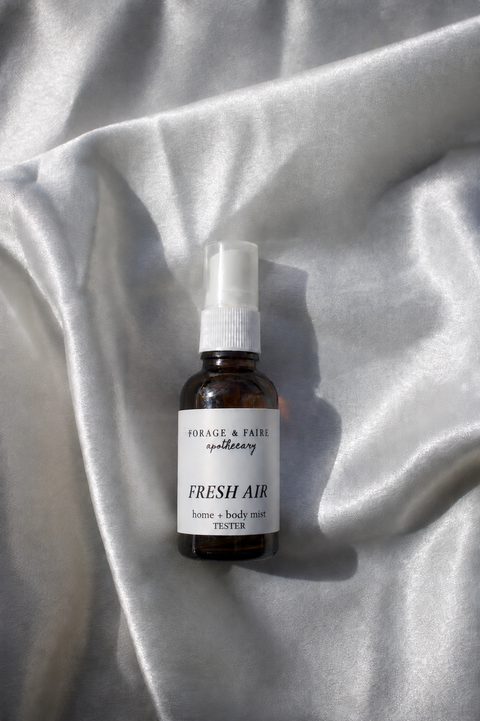 Fresh Air is a bright, citrusy home + body mist that's made to leave the room smelling clean, fresh, and refreshed. Crisp fruit notes blend with a soft woody warmth to help neutralize unwanted odors before they linger. Light, uplifting, and easy to use, it brings a little burst of freshness to everyday routines while keeping the atmosphere feeling clean and inviting.