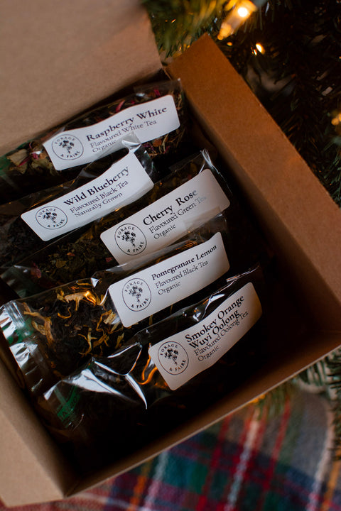 Give the gift of comfort and ritual with our Flavoured Tea Gift Boxes - these boxes are thoughtfully curated collections of loose-leaf teas that have been crafted to elevate everyday moments.