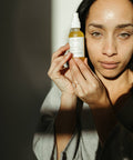 Genesis Tallow Eye Makeup Remover gently dissolves and lifts away makeup, promotes eyelash growth, and calms puffiness.