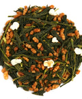 Our organic Genmaicha can be described as toasty and jammy with lightly vegetative green tea notes.