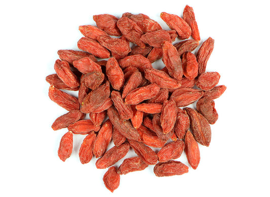 Goji Berries (Lycium barbarum) have been used in Traditional Chinese Medicine (TCM) for many centuries as a Yin tonic as well as a cooling tonic.