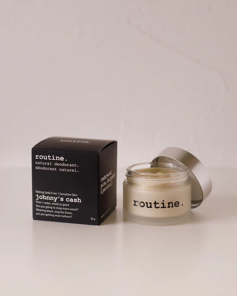 Routine Deodorant's Johnny's Cash Natural Deodorant was created for your underarms, but its natural formula means you can put it on all your places.