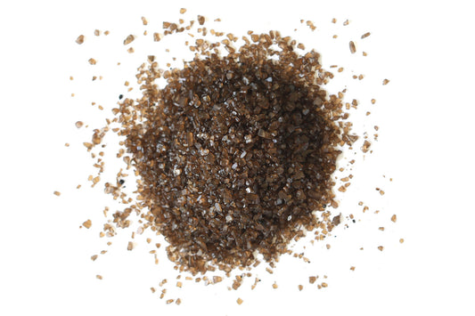 Kiawe Smoked Sea Salt is pure Hawaiian sea salt that is slowly cold smoked over Kiawe wood chips. The smoke from this naturalized mesquite tree gives the salt a sweet, smoky flavour.