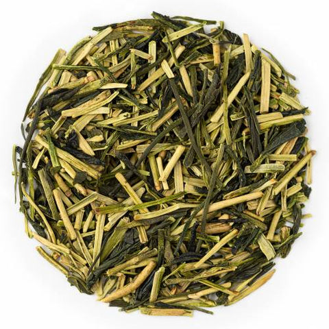 Kukicha is a traditional green tea unique to Japan. It is created by blending tender leaves, stems and stem fibers that are collected during sencha and gyokuro processing. Our Kukicha is pleasantly aromatic, sweet and very balanced with a lovely velvety mouthfeel.
