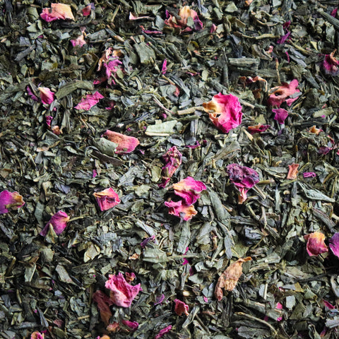Our Kyoto Cherry Rose Sencha is a fragrant, floral and delicately sweet Green Tea that pairs the lush, tart flavour of cherries with soft, floral notes of rose petals. This tea is a beautifully balanced blend that offers a light body, subtle aroma and smooth finish.
