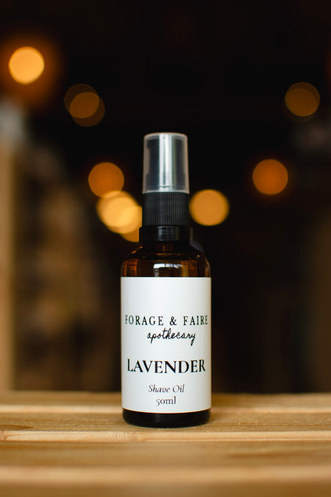 Made in-house with a nourishing blend of argan oil, jojoba oil, sweet almond oil, vitamin E , and lavender essential oil, our Shave Oil helps soften and condition the skin for a smooth, comfortable shave.