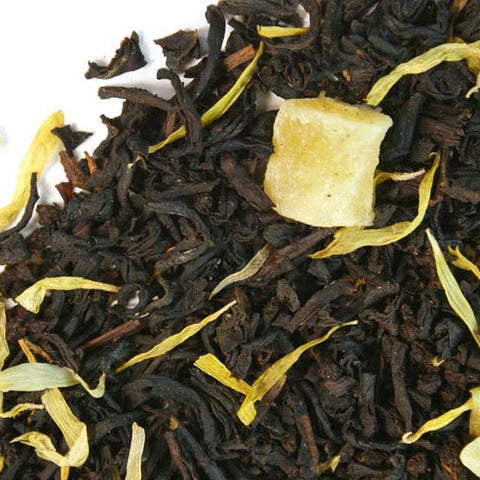 This exotic Mango Black Tea is smooth, sweet, and full of character. Notes of tropical fruit and soft floral petals create a cup that feels both vibrant and refreshing. Delicious hot, and especially refreshing iced, it’s a perfect everyday tropical escape in a glass.