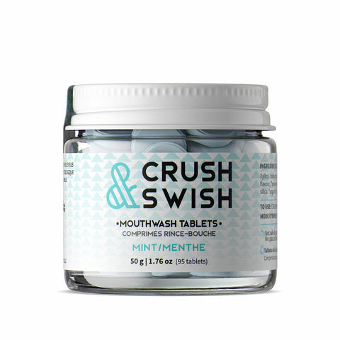 Crush &amp; Swish Mouthwash Tablets from Nelson Naturals are a mess-free, convenient, portable and perfectly portioned mouthwash tablet that's perfect for travel or to swish on the go.