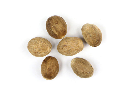 Nutmeg (Myristica fragrans) is known for its strong, unique and warming aromatics and characteristics. Nutmeg originates in the Banda Islands of Indonesia and has a long history of use as both a culinary spice and health supporting herb.