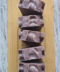 This Purple Smoothie Tallow Soap Bar is a beautiful rich purple colour, due to the Purple Brazilian Clay, and has a beautiful fresh combination of lime + lavender!