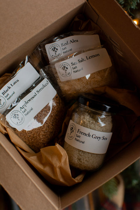 Discover the art of seasoning with our Salt Explorer Gift Box - a curated collection of five distinctive, premium salts sourced for their unique flavours, colours, and culinary versatility.