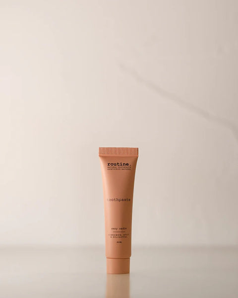 Make your mouth so fresh and so clean with Routine toothpaste cream. Kiss kiss, bang bang and don't forget to scrape your tongue silly goose.