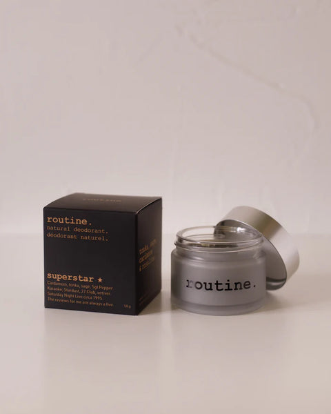 Routine Deodorant's Superstar Natural Deodorant was created for your underarms, but its natural formula means you can put it on all your places. 