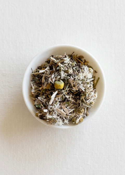 Ulcer is our soothing herbal blend crafted to support digestive comfort and gentle relief. Featuring soothing herbs like chamomile, peppermint, and slippery elm, this nourishing tea is crafted to calm, coat, and support digestive balance with every sip.