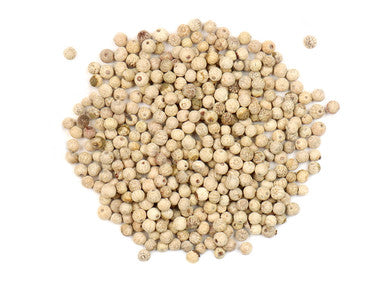 White Pepper (Piper nigrum) offers a delicate, floral and earthy taste that is far less pungent than Black Pepper. Originating in Southern India, White Pepper is a cousin of Long Pepper and Kava Kava.