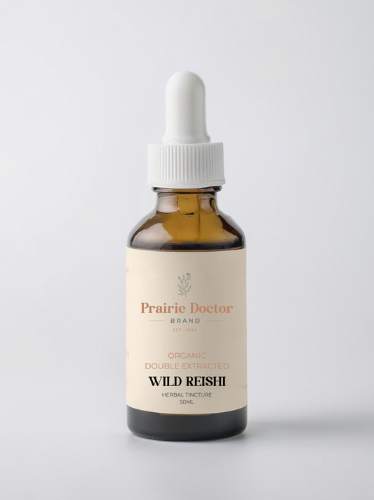 Our Reishi (Canadian Wildcrafted, Double Extracted) Mushroom Tincture is made using Canadian wildcrafted Reishi mushrooms and is carefully double extracted to ensure maximum potency and bioavailability.
