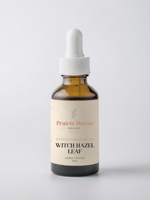 Our Witch Hazel Leaf Herbal Tincture is carefully crafted using ethically wildharvested Witch Hazel. 
