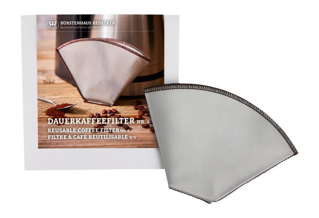 Redecker Reusable Coffee Filter No 4 Stainless Steel