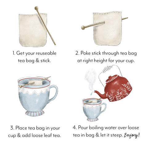 Ditch toxic microplastics in your cup of tea for these 100% organic cotton reusable tea bags! Reusable tea bags are a great way to have a cup of tea without worry of any toxins or creating excess waste.
