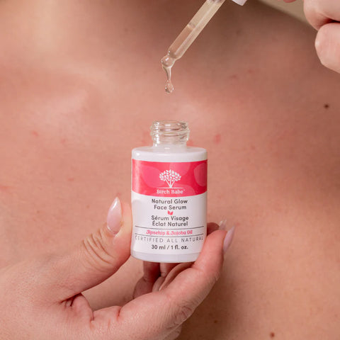 This rose water based face serum is gentle, non-comedogenic, and packed with nutrient-rich botanicals for hydration and a fresh, dewy glow.