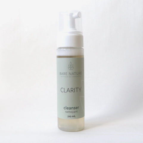 Designed to refresh and cleanse, Bare Nature's Clarity Gentle Foaming Facial Cleanser is a lightweight formula perfect for oily and combination skin types. This cleanser effectively removes makeup and impurities while being gentle enough for daily use, leaving your skin feeling clean and balanced.