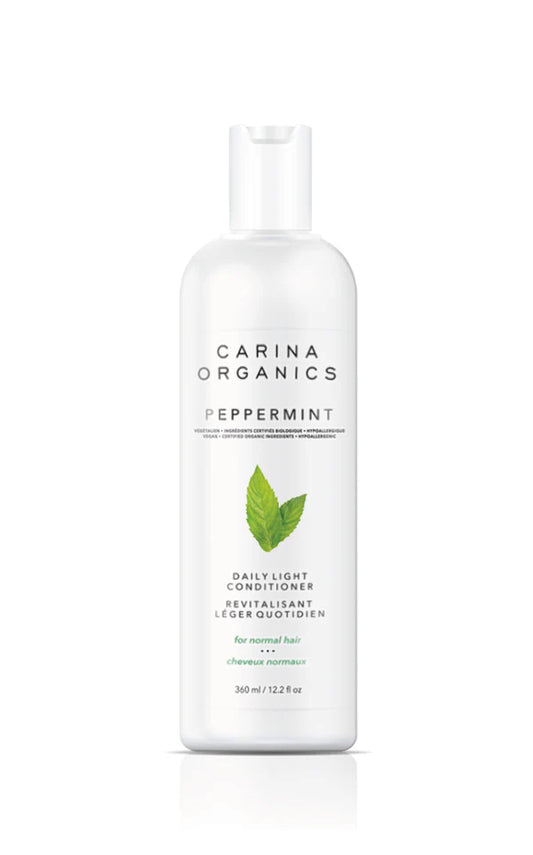 A daily light conditioner formulated with certified organic plant, vegetable, flower, and tree extracts naturally scented with peppermint leaf oil.

Helps to restore luster, softness, flexibility&nbsp; and shine. Detangles instantly.
