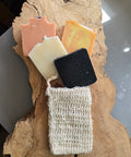 Don’t let those perfect little soap ends go to waste! Each Sisal Soap Bag is filled with assorted pieces of Peak to Creek's handcrafted grass-fed tallow soaps. The textured sisal fiber naturally exfoliates, boosts circulation, and helps your soap lather beautifully. Hang to dry between uses to extend the life of your bars. Sustainably simple + skin-nourishing.
