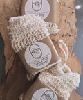 Don’t let those perfect little soap ends go to waste! Each Sisal Soap Bag is filled with assorted pieces of Peak to Creek's handcrafted grass-fed tallow soaps. The textured sisal fiber naturally exfoliates, boosts circulation, and helps your soap lather beautifully. Hang to dry between uses to extend the life of your bars. Sustainably simple + skin-nourishing.