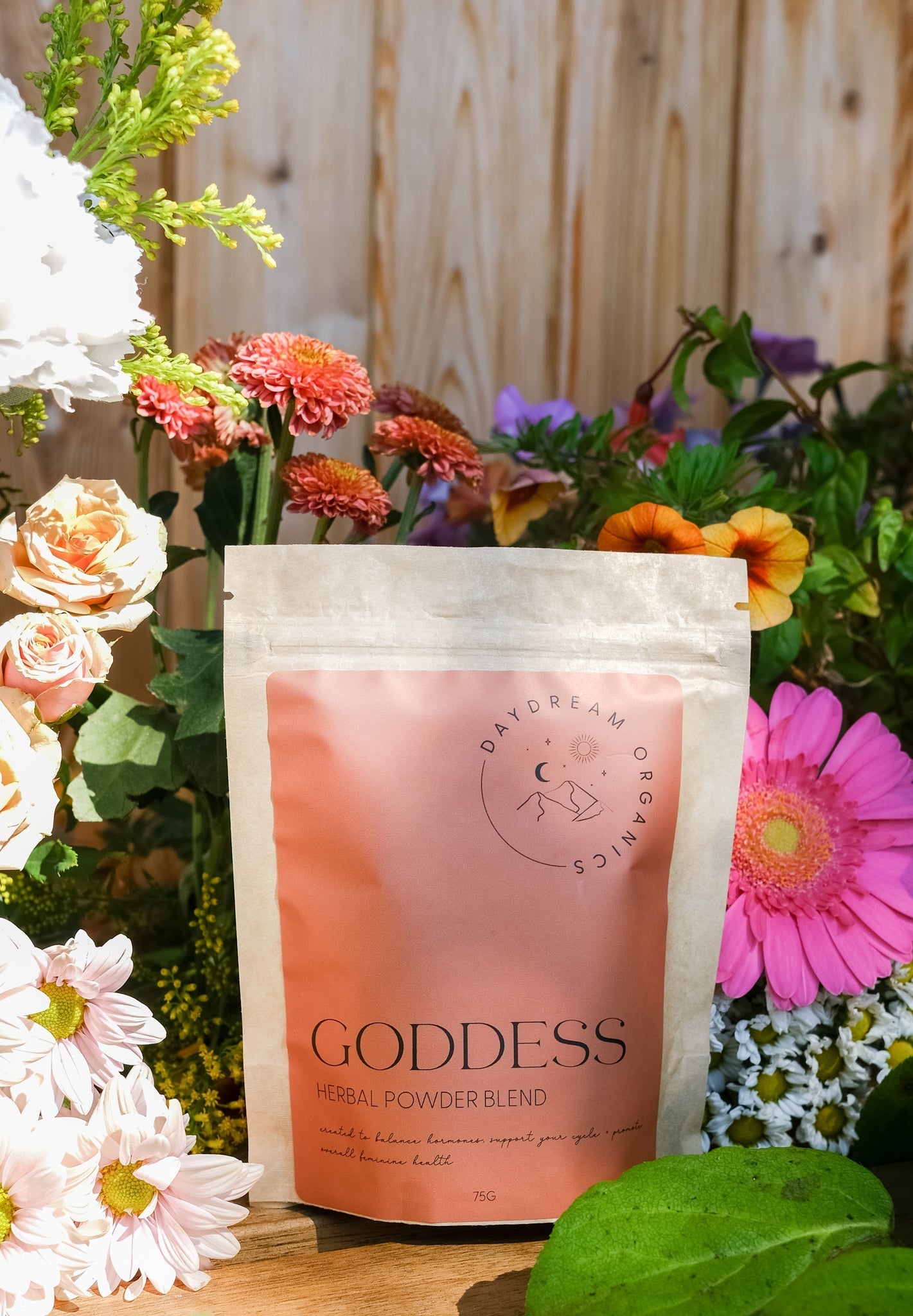 Say hello to your inner goddess with our Goddess herbal powder blend which has been formualted to help naturally balance hormone levels, balance your menstrual cycle, relieve menopause symptoms, and ease common PMS symptoms. 